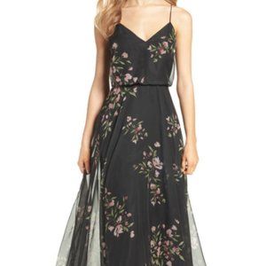 Jenny Yoo Inesse Floral Black Dress
